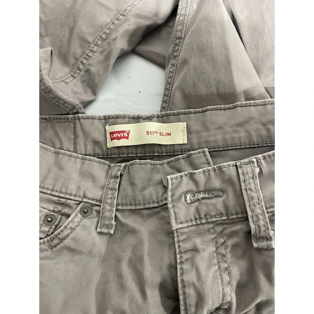 Levis Boys 511 Slim Straight Leg Gray Jeans Size 14 Reg 27x27